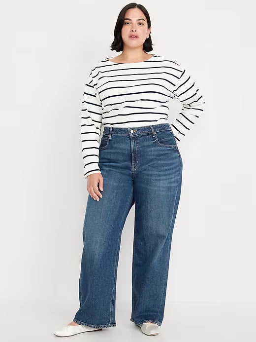 👖Extra High-Waisted Wide-Leg Jeans