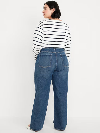 👖Extra High-Waisted Wide-Leg Jeans