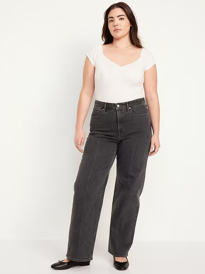 👖Extra High-Waisted Wide-Leg Jeans