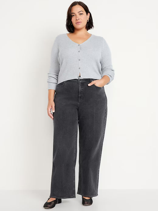 👖Extra High-Waisted Wide-Leg Jeans