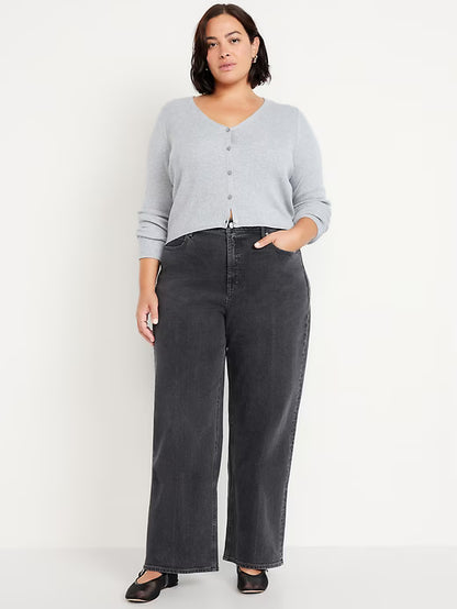 👖Extra High-Waisted Wide-Leg Jeans