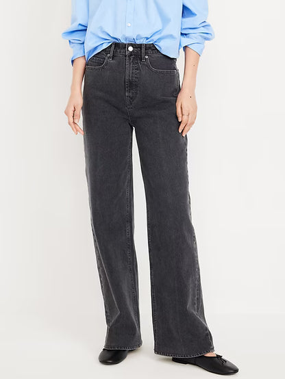👖Extra High-Waisted Wide-Leg Jeans