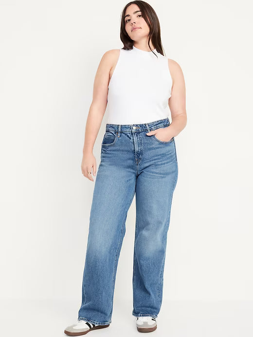 👖Extra High-Waisted Wide-Leg Jeans