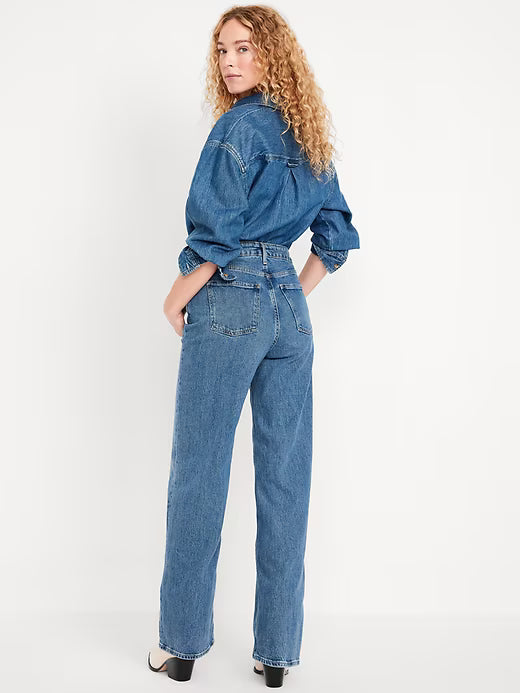 👖Extra High-Waisted Wide-Leg Jeans