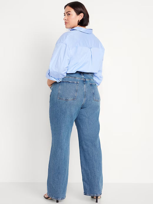 👖Extra High-Waisted Wide-Leg Jeans