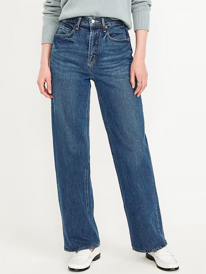 👖Extra High-Waisted Wide-Leg Jeans
