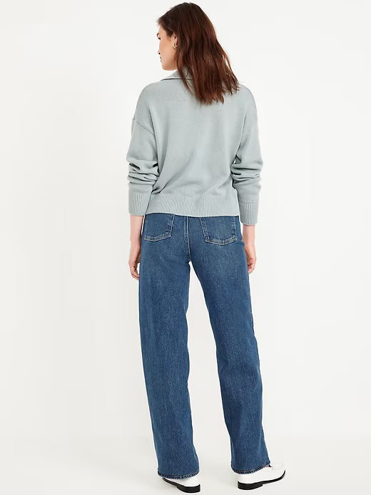👖Extra High-Waisted Wide-Leg Jeans