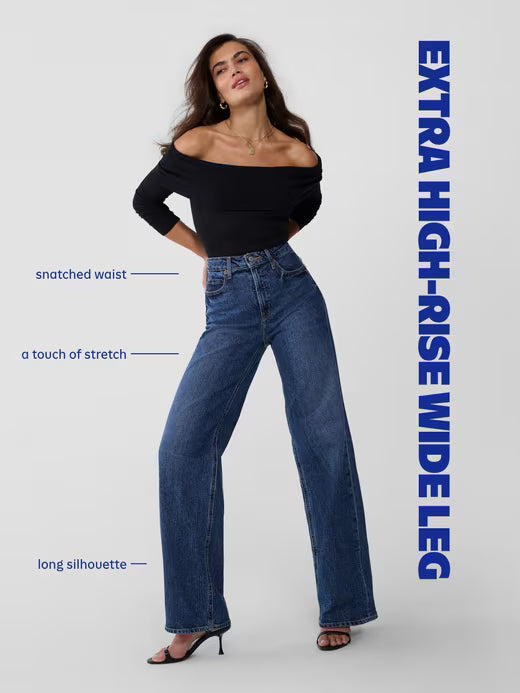 👖Extra High-Waisted Wide-Leg Jeans