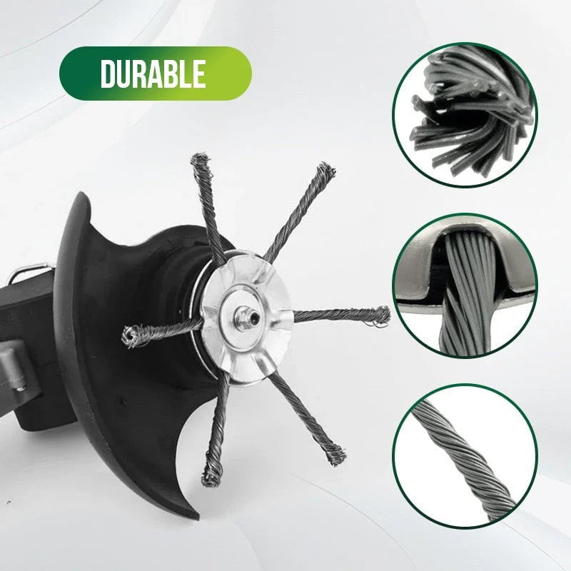 Heavy-Duty Steel Wire Trimmer Head for Cordless Weed Trimmers