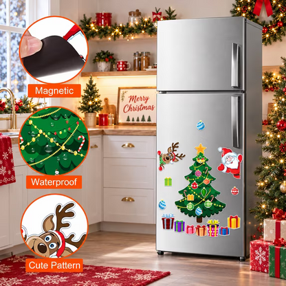 Christmas Fridge Magnetic Decoration Set-Holiday Kitchen Home Decor