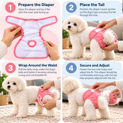 Reusable Waterproof Dog Diapers | Comfortable Fit for Everyday Protection