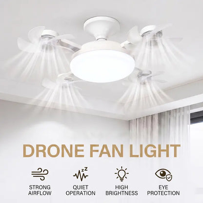 Foldable LED Ceiling Fan Light with Remote Control