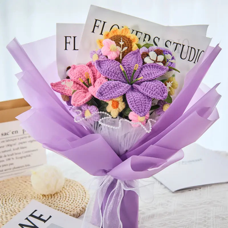 Mother’s Day Gift-Handmade Crochet Flower Bouquet