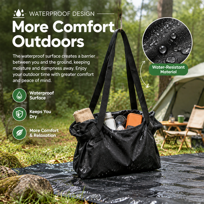 2-in-1 Waterproof Picnic Mat & Foldable Shopping Bag
