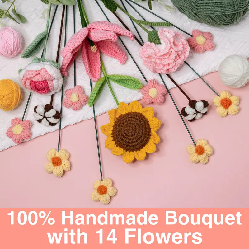 Mother’s Day Gift-Handmade Crochet Flower Bouquet