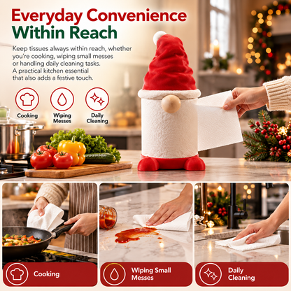 Christmas Gnome Paper Towel Holder – Cute Holiday Kitchen Decor