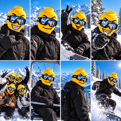 2026 Ski Mask Head -Yellow Balaclava Funny Face Mask