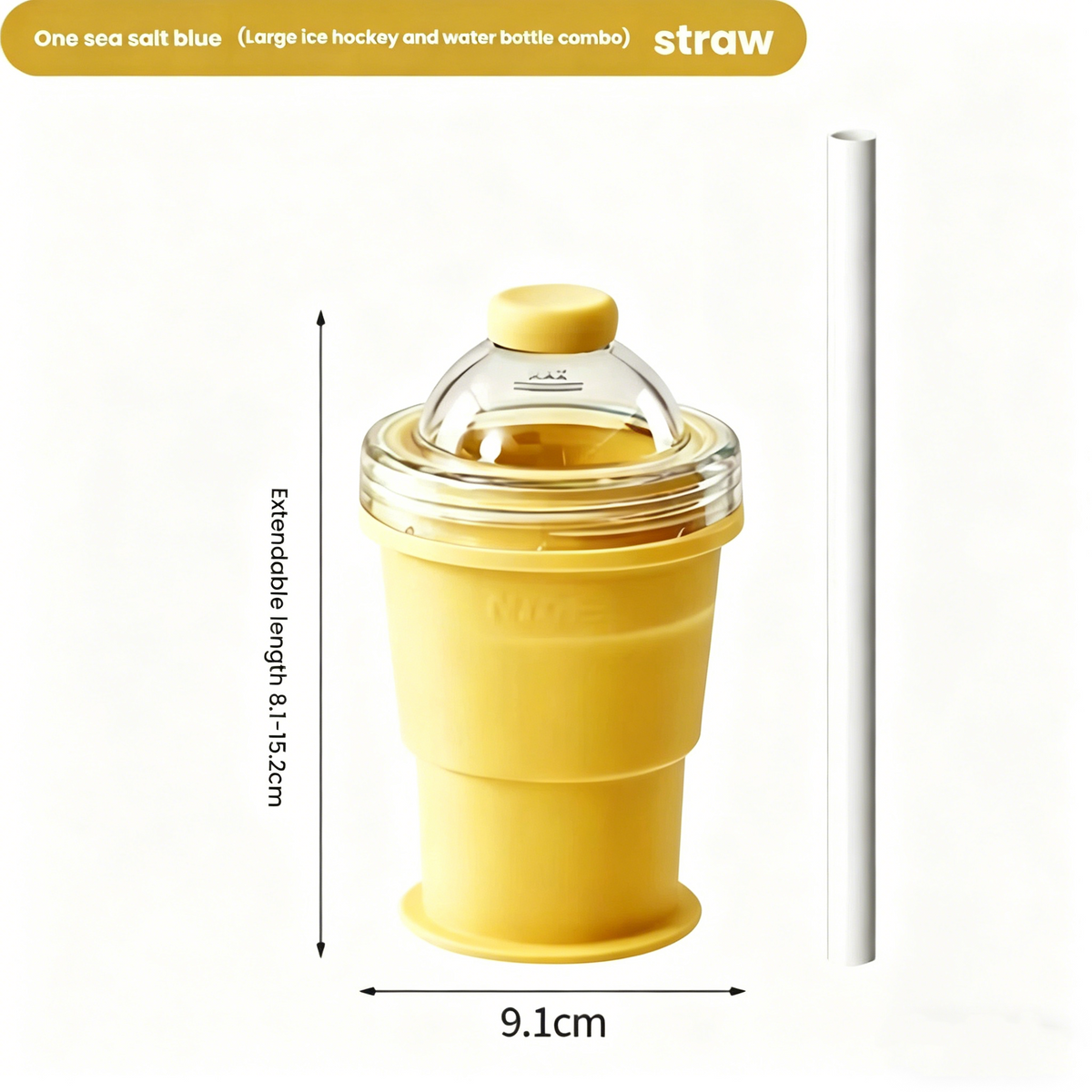 Foldable Silicone Ice Ball Cup – 2-in-1 Drink & Mold