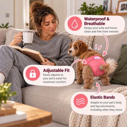 Reusable Waterproof Dog Diapers | Comfortable Fit for Everyday Protection