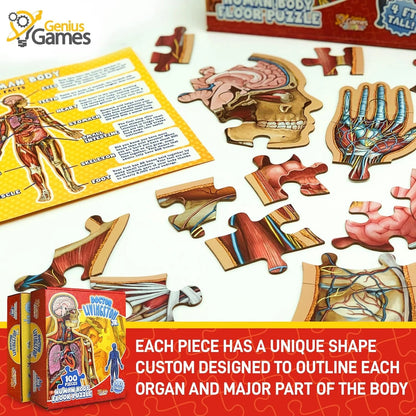 🧠Kids 100-Piece Human Body Floor Puzzle – 4ft Anatomy Learning Puzzle