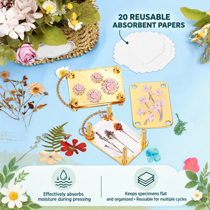 Mini Flower Press Kit for Flowers, Leaves & DIY Crafts