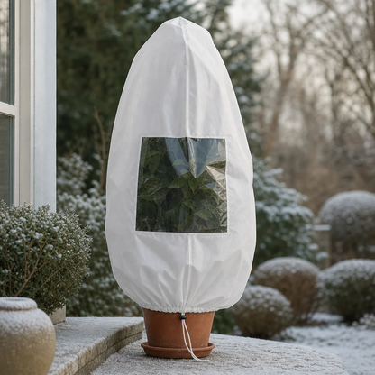 Mesh Window Zippered Plant Frost Cover