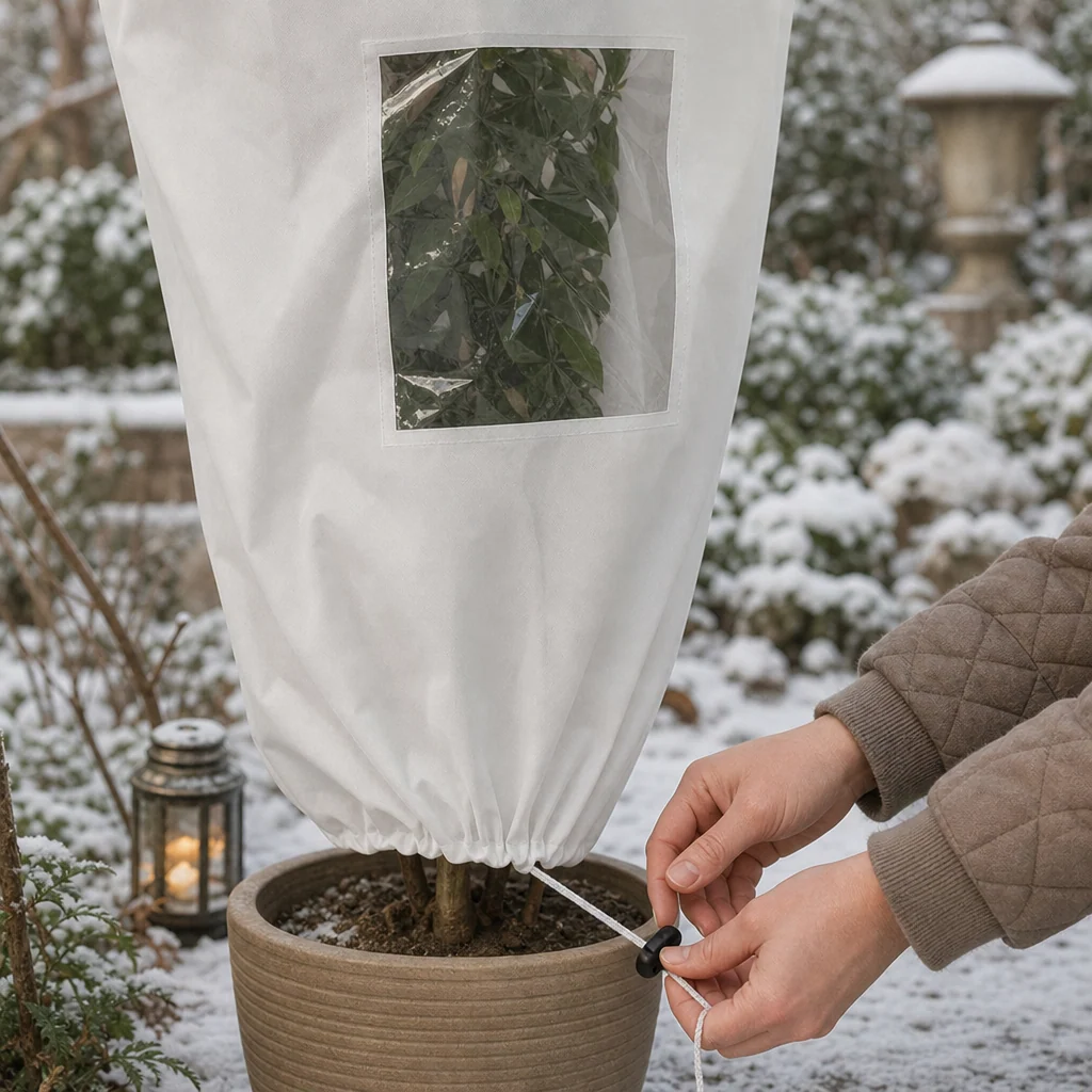 Mesh Window Zippered Plant Frost Cover
