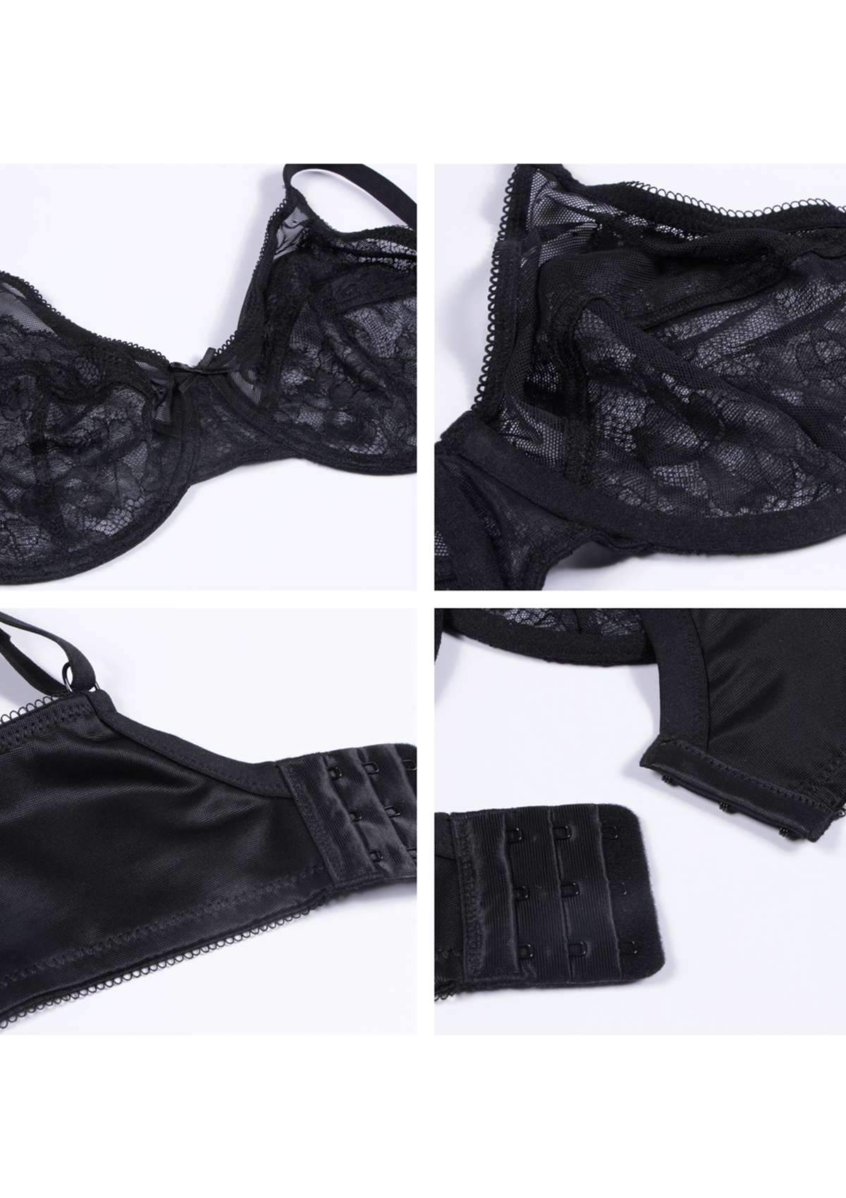 Enchante Unlined Non-padded Lace Underwire Bra