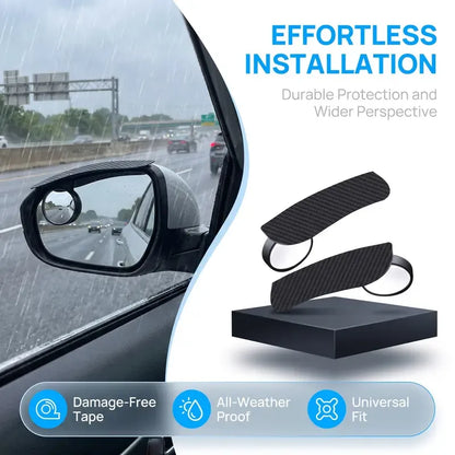 2-in-1 Side Mirror Rain Visors with Blind Spot Mirrors