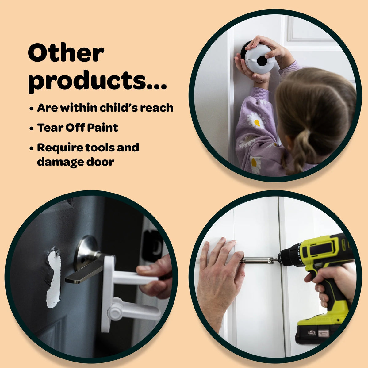 Premium Snap-On Child Safety Door Lock – No Tools or Adhesives Required