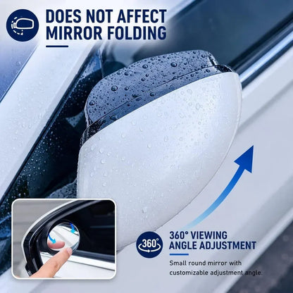2-in-1 Side Mirror Rain Visors with Blind Spot Mirrors