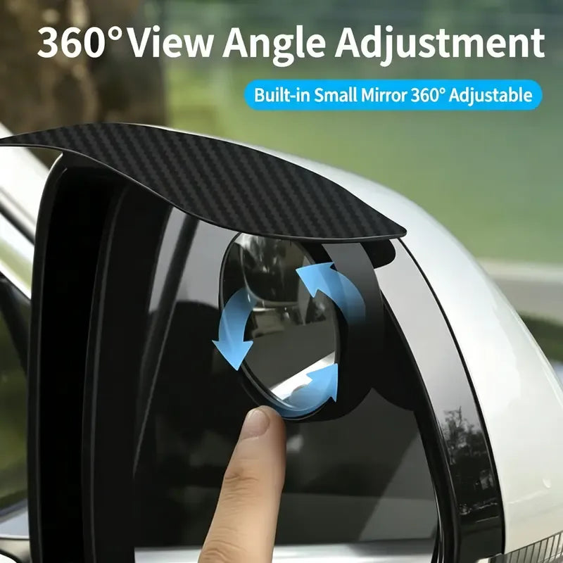 2-in-1 Side Mirror Rain Visors with Blind Spot Mirrors