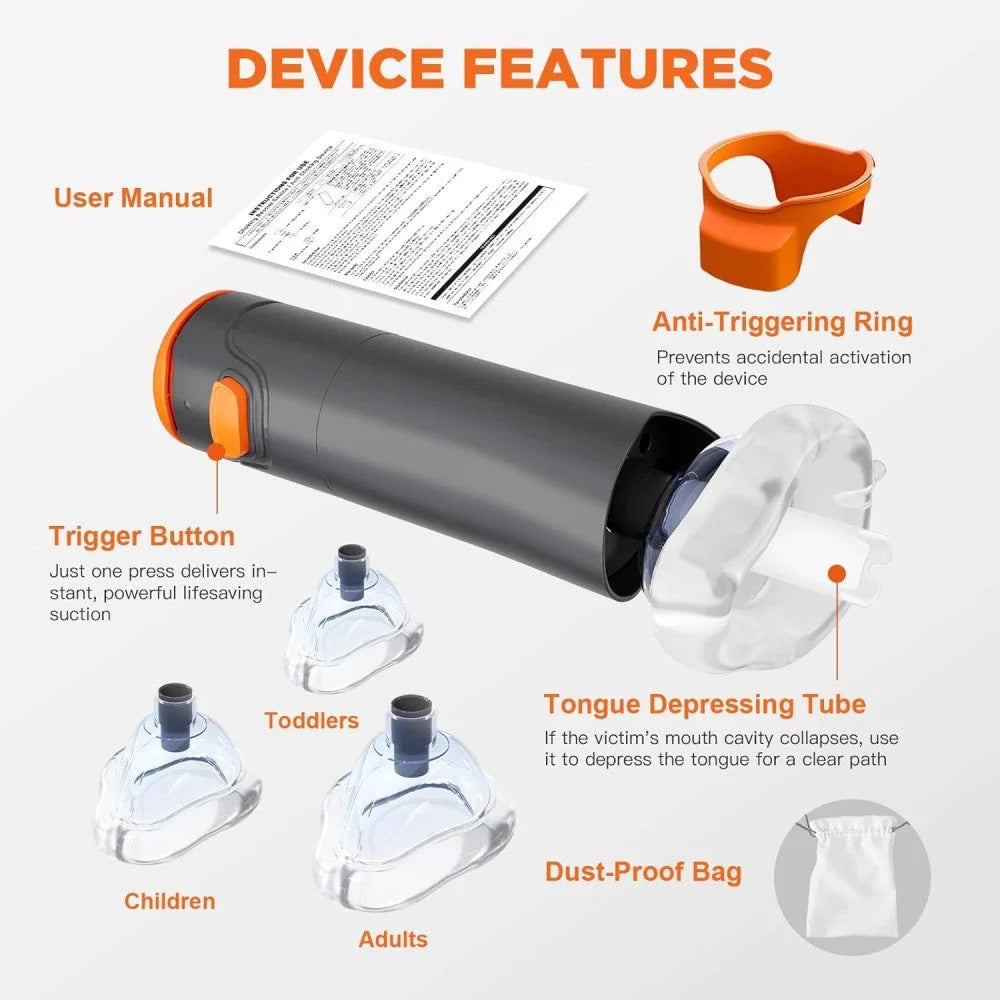 Emergency Anti-Choking Suction Device – Complete Family Safety Kit