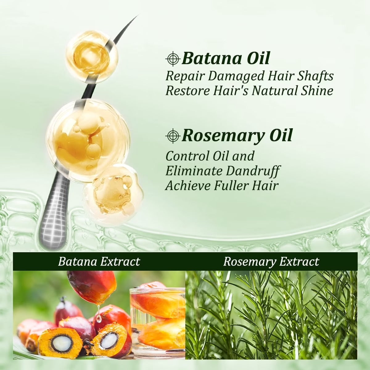 100% Pure Batana Hair Care Set – Shampoo, Oil & Hair Mask for Thicker, Fuller Hair
