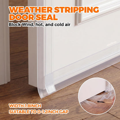 Clear Silicone Weather Stripping Seal – 16.40 ft