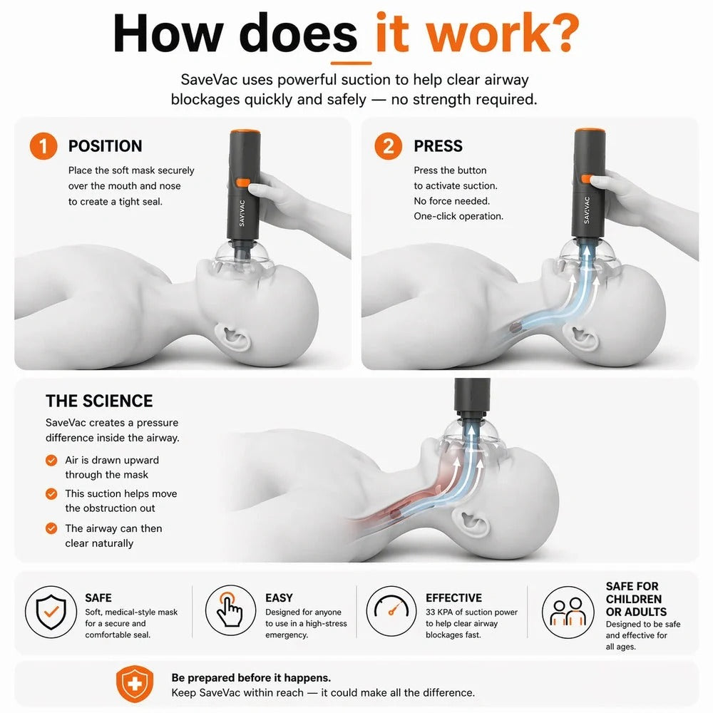 Emergency Anti-Choking Suction Device – Complete Family Safety Kit