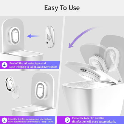 Smart UV-C Toilet Sanitizer Lamp – 180° Full Coverage & Odor Reducer