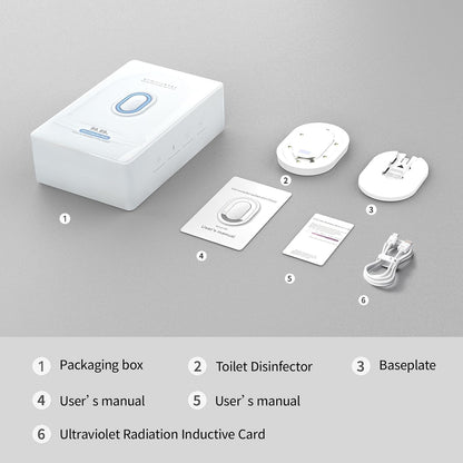 Smart UV-C Toilet Sanitizer Lamp – 180° Full Coverage & Odor Reducer