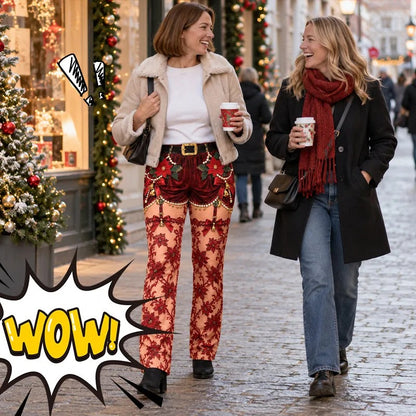 Funny Christmas Pajama Pants – Fake Underwear Optical Illusion