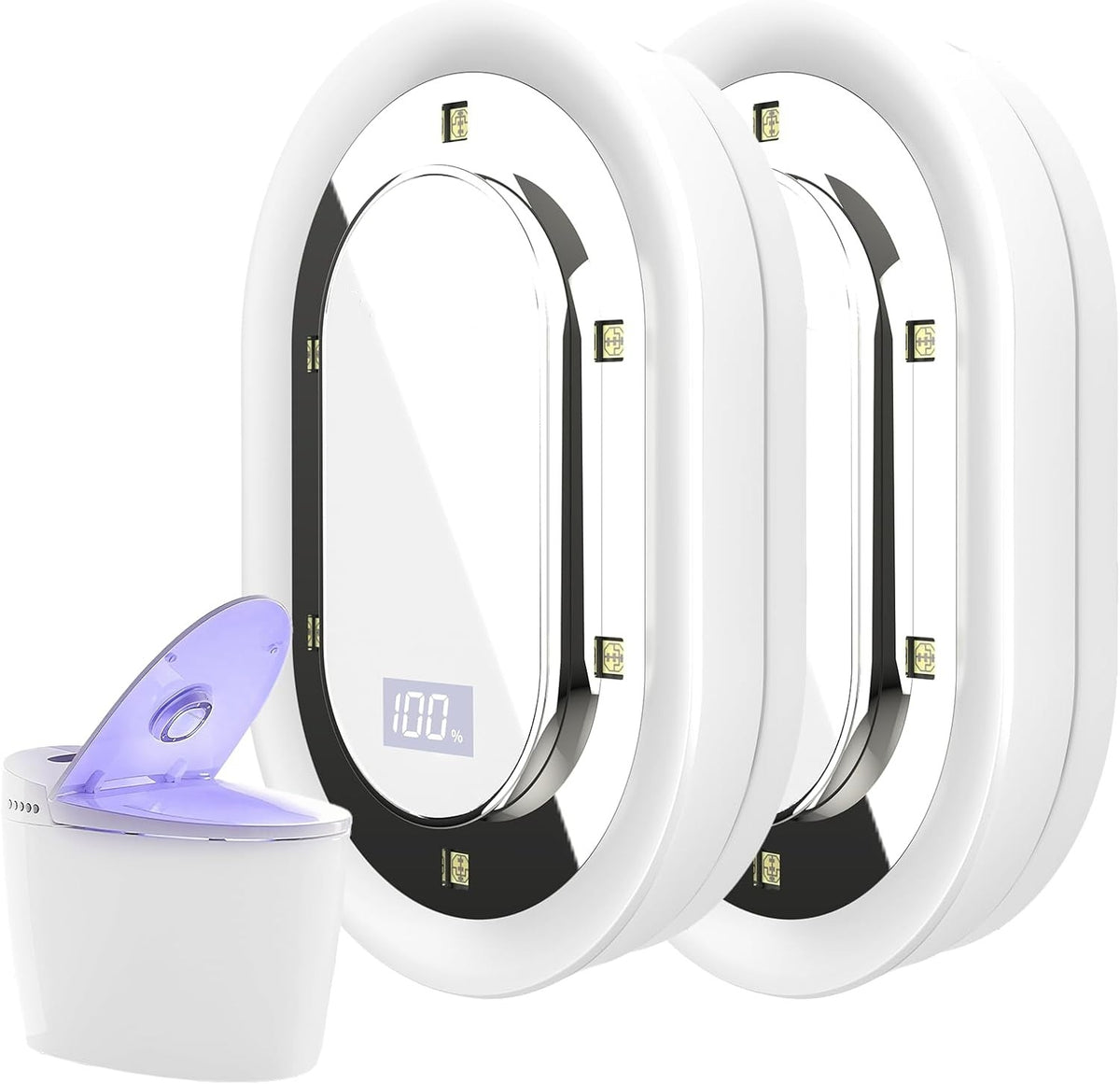 Smart UV-C Toilet Sanitizer Lamp – 180° Full Coverage & Odor Reducer