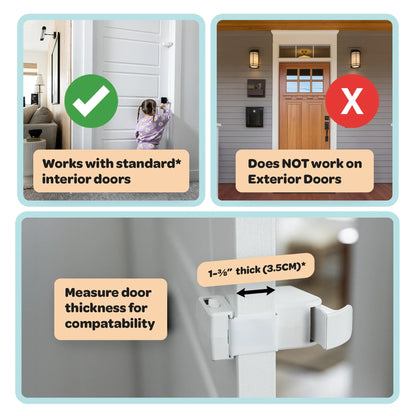 Premium Snap-On Child Safety Door Lock – No Tools or Adhesives Required