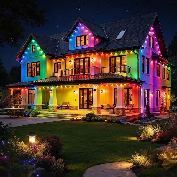 Smart Permanent Outdoor LED Lights with App Control & RGB Colors