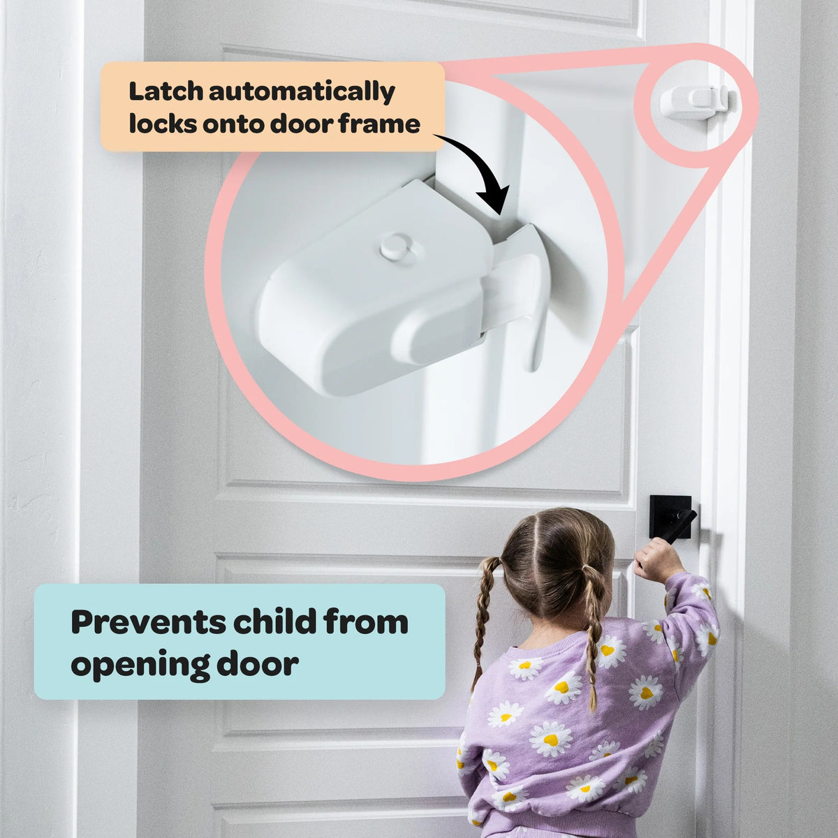 Premium Snap-On Child Safety Door Lock – No Tools or Adhesives Required