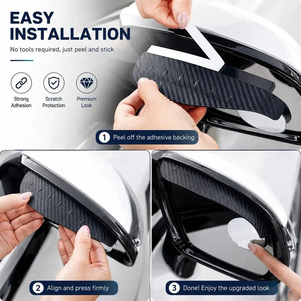 2-in-1 Side Mirror Rain Visors with Blind Spot Mirrors