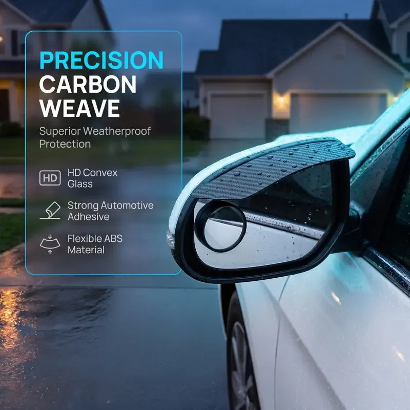 2-in-1 Side Mirror Rain Visors with Blind Spot Mirrors