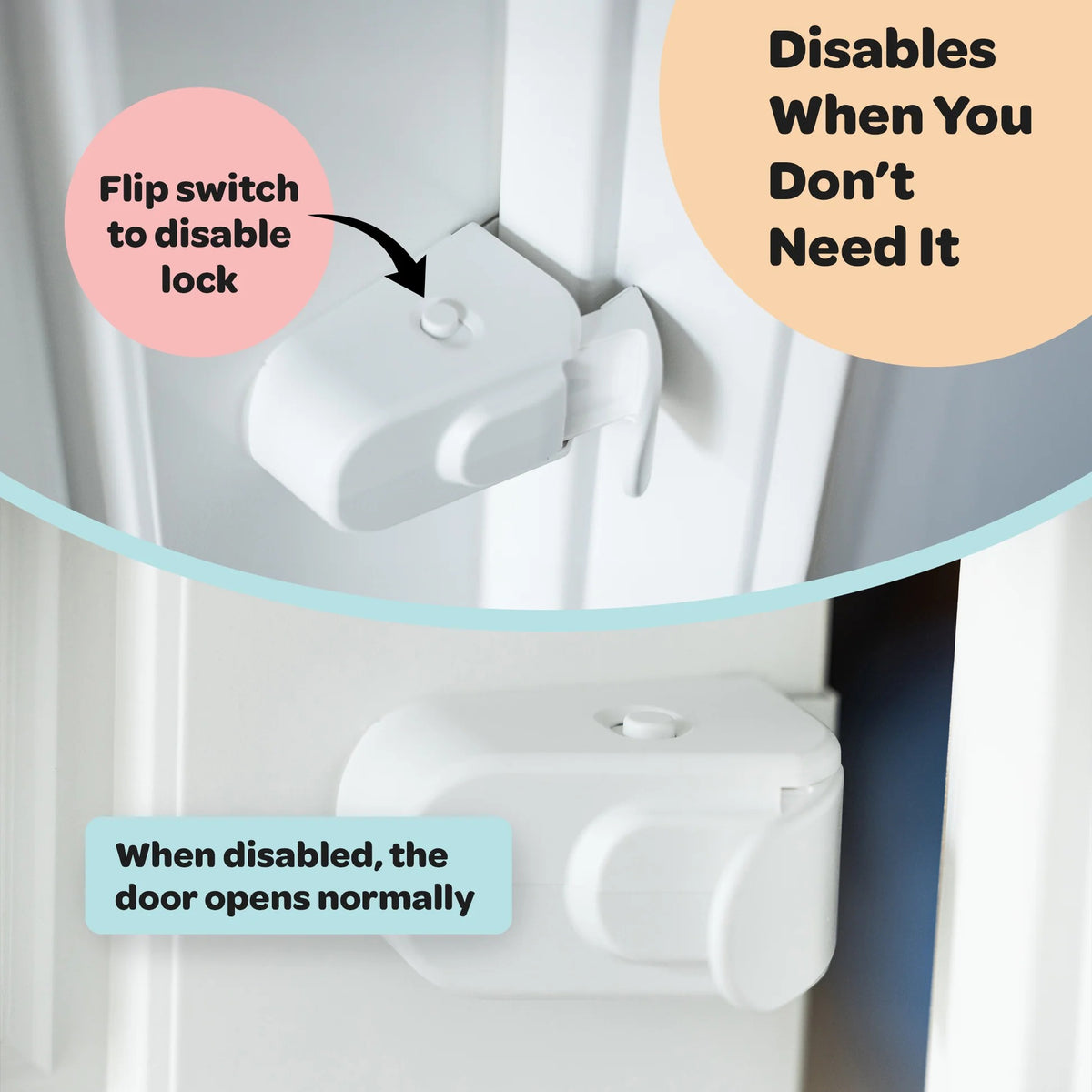 Premium Snap-On Child Safety Door Lock – No Tools or Adhesives Required