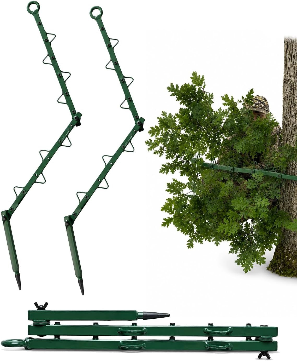 Portable Camouflage Branch Screening Stand for Tree Stands