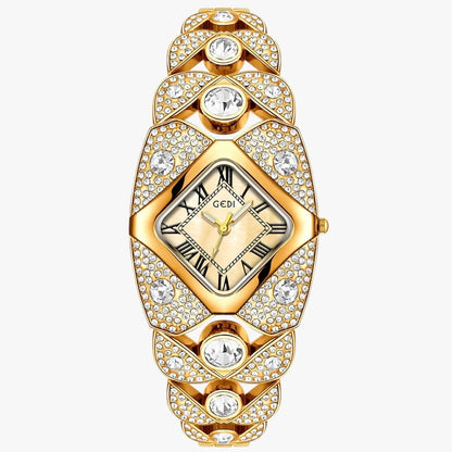 Luxury Full Diamond Bangle Bracelet Watch