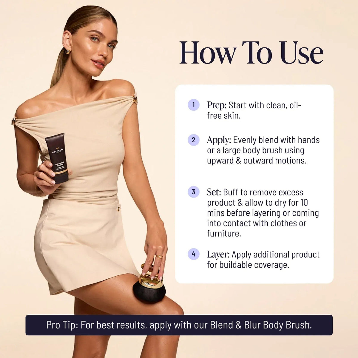 Flawless Body Coverage Makeup Set with X-Large Body Brush