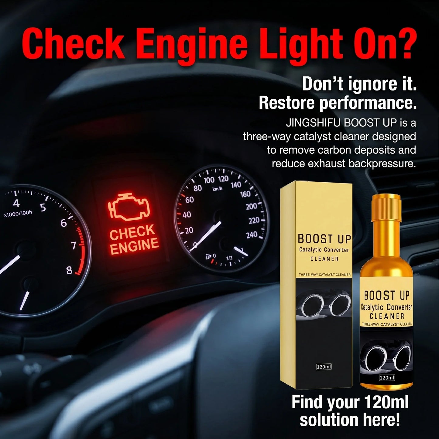 Car Catalytic Converter & Engine Cleaner – Removes Carbon, Restores Power & MPG